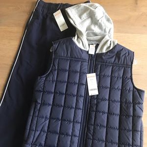 Boys Vest and jogging pant set. Size 7/8 NWT